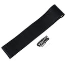 Faux Leather DIY Car Steering Wheel Cover With Needles and Thread (Black) Z7U7