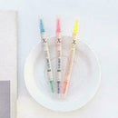3 Pcs Rainbow Double Write Cute Permanent Highlighter School Markers Supply C6E4