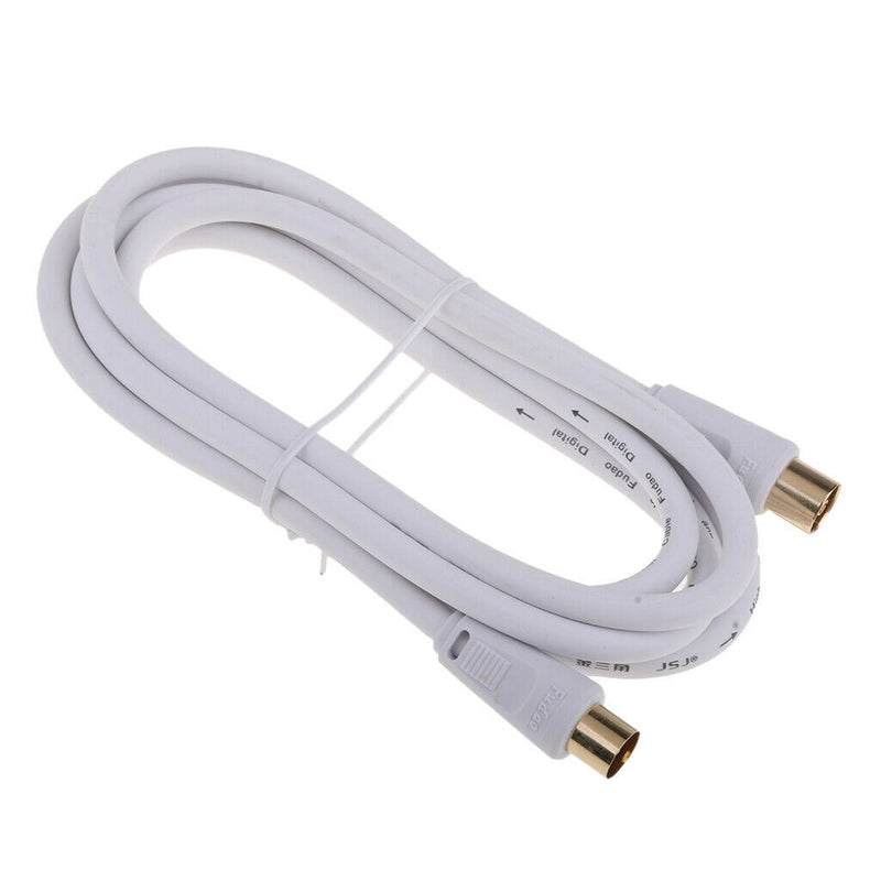 90 Degree TV 9mm Coaxial Aerial Male to Female RF Antenna Cable