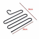 3PCS 5-Layer S-Type Multifunction Metal Non-Slip Trousers Pants Skirts Jean P8B5