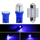 13Pcs Car Blue Light Interior LED Lights For Dome License Plate Lamp 12V Kit JR