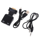 1Pc VGA to HDMI converter with audio full HD VGA to HDMI adapter LJ