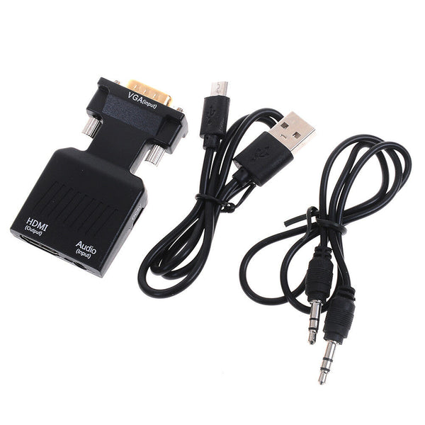 1Pc VGA to HDMI converter with audio full HD VGA to HDMI adapter LJ