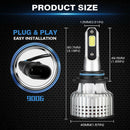 9006 Led Headlight Bulbs 72W 10000LM Headlamp Conversion Kit Easy To Install
