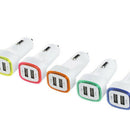 1x Universal Double USB Port Car Charger LED Adapter For Cell Phones Random New