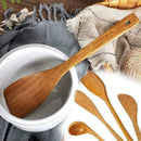 Wooden Long Cooking Rice Spatula Scoop Non-stick Hand Wok Shovel Kitchen To T0Z1