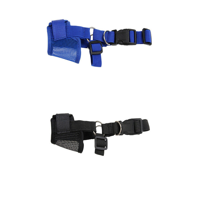 2pcs Adjustable Dog Mouth Cover Anti-Biting Muzzle For