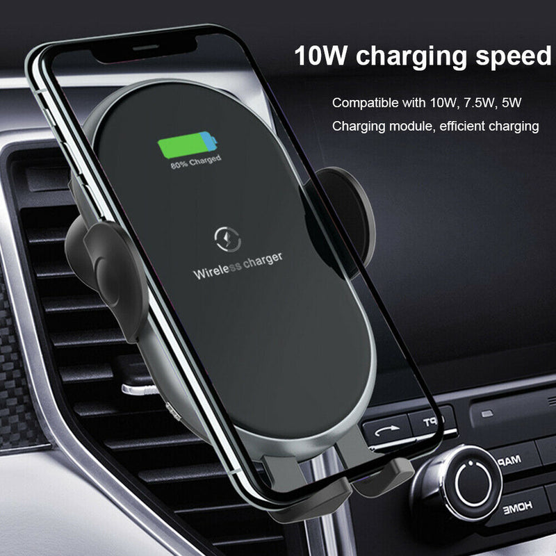 Non Slip Phone Holder Universal Air Vent Wireless Car Charger Auto Clamping
