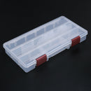 5 Compartments Transparent Visible Plastic Fishing Box Fishing Tackle Durab