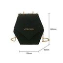Fashion Women PU Chain Shoulder Bags Geometric Hexagon Polygon Casual Cross