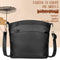 Solid Color Shoulder Messenger Handbags Women Leather Crossbody Bag (Black)
