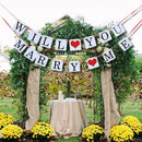Will You Marry Me Theme Proposal Party Decoration Banner and Balloons Set