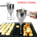 Stainless Steel Funnel Batter Dispenser Pancake Cupcake Waffle w/Base Kit Tool