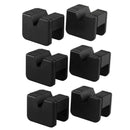 6 Pack Jack Pad Adapter For Jack Stand 2-3 Ton Universal Rubber Slotted Fra