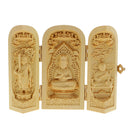 Buddha Statue Carved Locker Box Sculpture Decoration Made of Boxwood Style-7