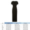 Plus Size Lacing Women Dress Solid Short Sleeves Split Long Dresses (3XL)