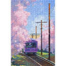 1000 Pieces DIY Purple Train Puzzle Educational Learning Assembling Toys