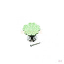 4x Creative Orchid Ceramic Drawer Cabinet Door Handles DIY Cupboard Knobs -Green