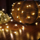 2m 20 LED Star Fairy Lights String Copper Wire Garland Lamp (Warm White)