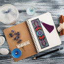 5D Diamond Painting Leather Shiny Datura Bookmark For DIY Craft w/ Tassel Gift