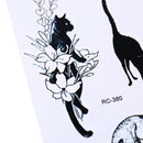 Waterproof Temporary Tattoo Stickers BlackCat Water Transfer flash tatoo fake3C