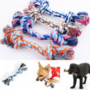 Cotton Rope Dog Toys Bite Resistant Double Knot Pet Dog Chew Toys Teeth Cleaning