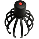 Black Electric Vibration Head Massager LED Red Light Phototherapy Vibrating