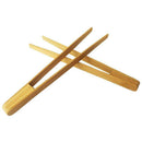 Bamboo Kitchen Tongs 9.6 Inch Reusable Tongs Tool for Cooking, Toast, Bagel N2J9