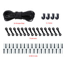 Kayak Deck Rigging Kit: Bungee Cord + J Hooks + Tie Down Pad Eyes + Rivets
