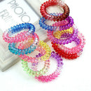 10pcs Gradient color elastic telephone wire cord head ties hair band rope ME FT
