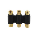 Triple 3 RCA Phono to RCA Phono Female Connector/Coupler [Electronics] Z3Q4