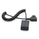 D-Tap To Np-Fw50 Dc Coupler Power Dummy Battery Adapter Coiled Cable For So