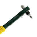 1pcs 1/4 Yellow-Green Ratchet Wrench Screwdriver Rod Quick Socket Wrench Tool