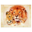 Lion Family Diamond 5D Diamond DIY Painting Cross Stitch Home Decor