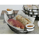 Stainless Steel French Fries Serving Basket Wire Basket with Ramekin Holder