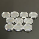 10 pcs 18mm Clear Round Cases Coin Storage Capsules Holder Plastic Useful New
