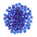 100Pcs Flat Glass Marble Pebbles Vase Fillers Decor Dark Blue