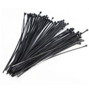 100pcs 10cm Nylon Plastic Black Trim Wrap Cable Loop Ties Wire Self-Locking FT