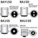 LED Car White Bulb Reverse Light 33-SMD 5630 5730 12V BA15S P21W 1156 Backup x2