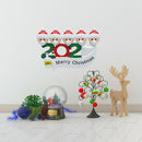 4pcs Christmas Wall Stickers Family Survivors Living Room Removable Decals A
