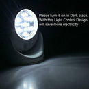 7 LED Adjustable Motion Activated Sensor Light Rotation Cordless Wall Lamps