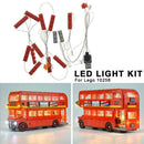 LED Light Lighting Kit For London Bus USB 10258 Bricks Block N7C9