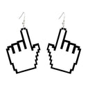 Creative White and Black Hands Charm Drop Dangle Earrings Women Jewelry Gift Hot