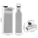 Collapsible Foldable Water Bottle Silicone Lightweight Leak Proof for HikingF8R4