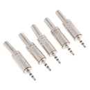 5Pieces Stereo 2.5mm Plug Jack Cable Solder Connector