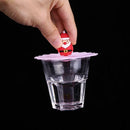 Silicone Cup Cover Transparent Heat-resistant Dustproof (Santa Claus) A