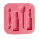 2 pcs Makeup Fondant Mould Lipstick Cake Decor Icing Sugarcraft Silicone