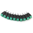 10x RCA Male Plug TO AV Video Screw Terminal Connector For  Camera Balun