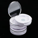3 Pcs Portable Plastic Round Makeup Eyeshadow Blusher Empty Case for Purse
