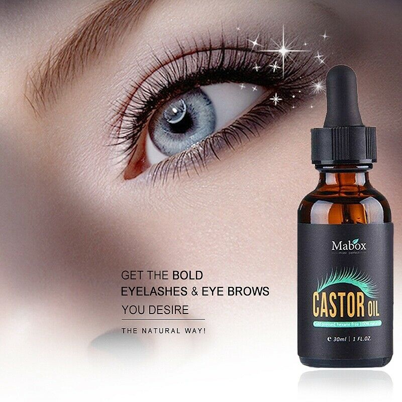 Mabox 30 ML Hair Essential Oil Natural Castor Oil Eyelashes Eyebrow Growth  W8G4